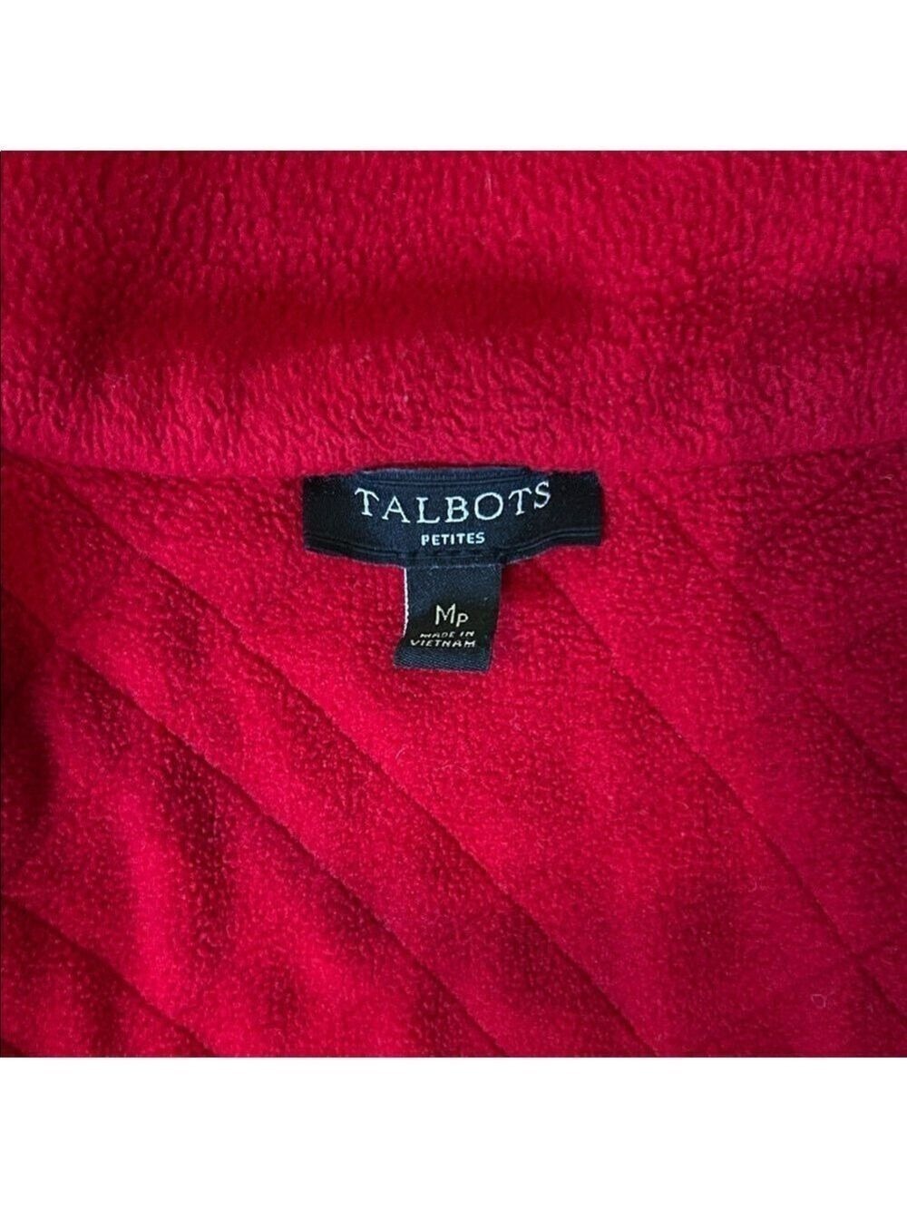 Talbots Red Quilted Shoulder Zip Jacket - Picture 4 of 7
